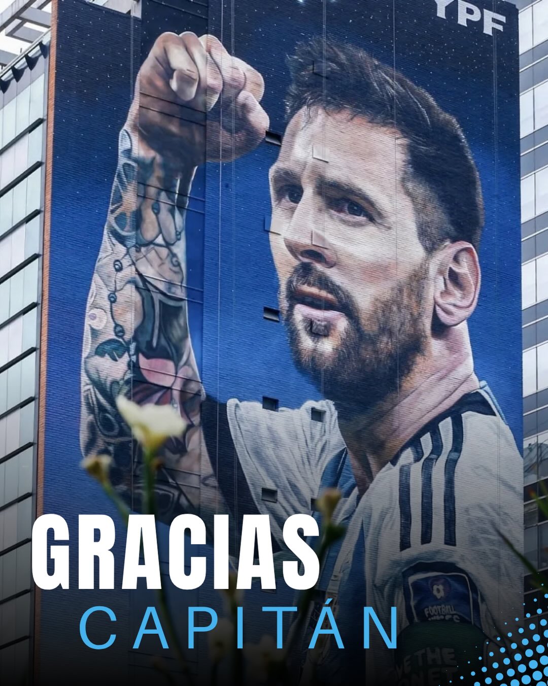 🇦🇷 Imponente mural de Messi en la Ciudad de Buenos Aires. Una gran obra…