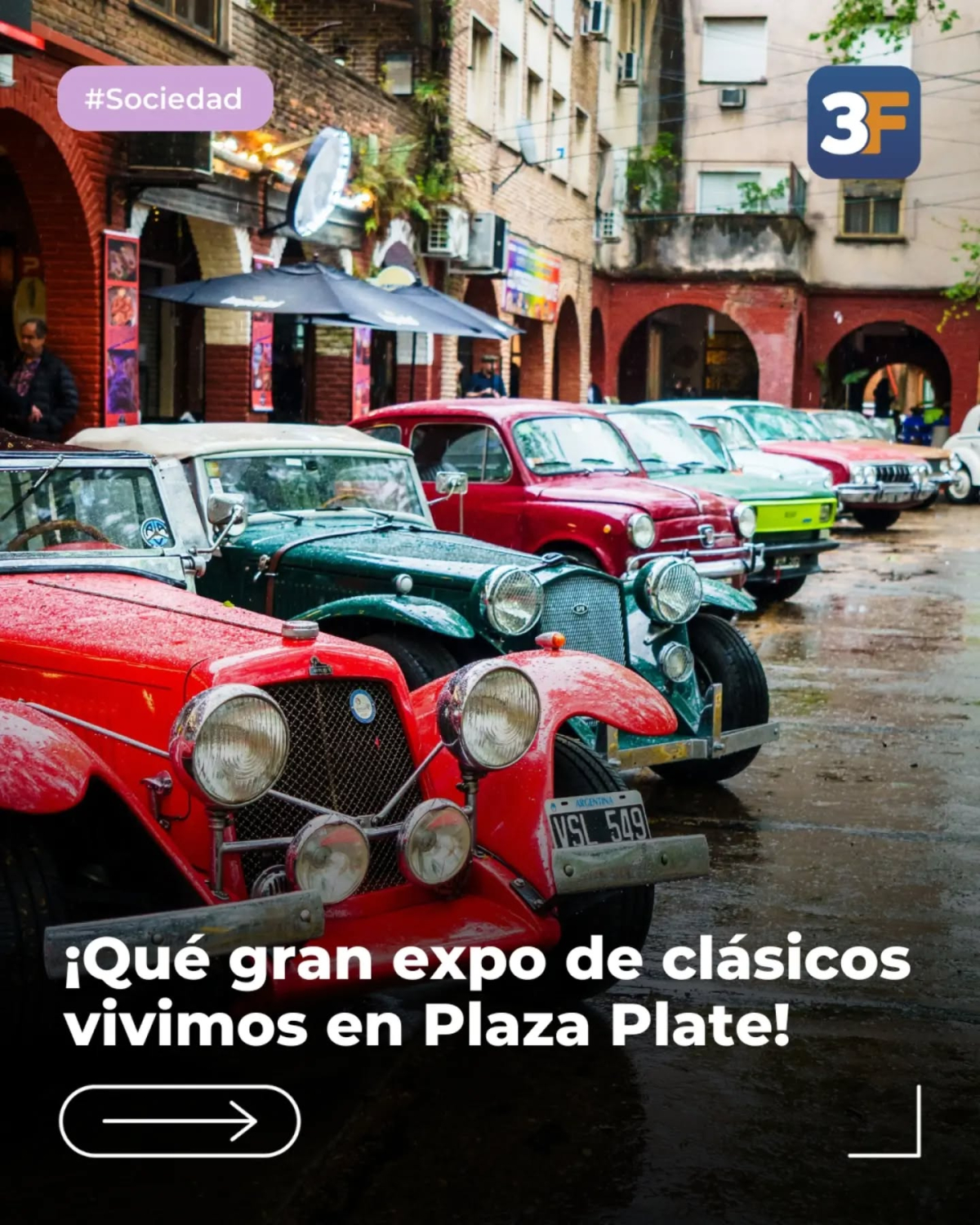 Domingo fierrero en Plaza Plate 🚘🌳 ✨ Para cerrar el finde de la mejor…