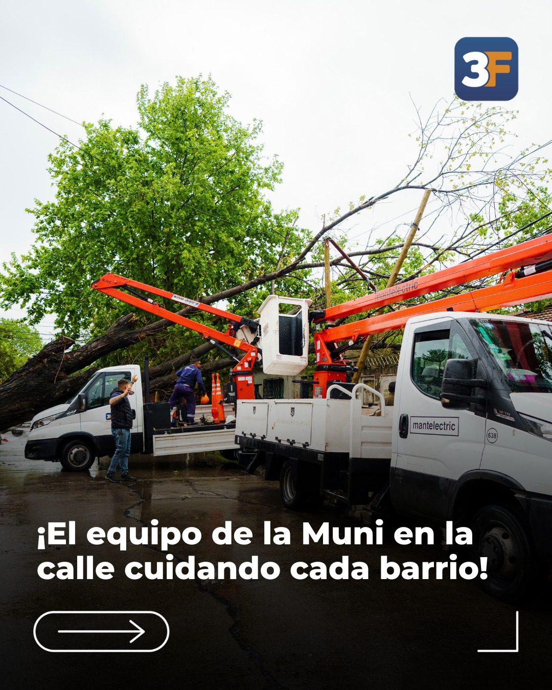 ¡Nuestros equipos en la calle cuidando cada barrio! 🌧️🚨 Tras las intensas lluvias, las…