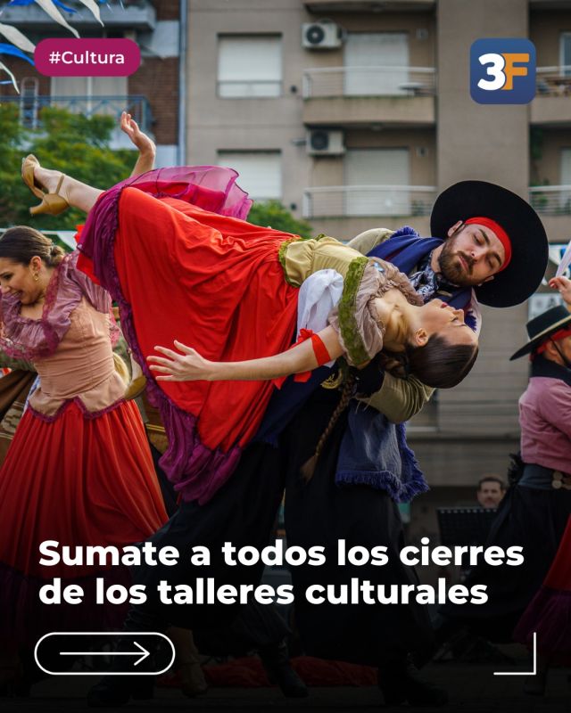 Se vienen los cierres más artísticos 🎨🎭

Durante todo diciembre, los talleres culturales recorren distintos espacios de #TresDeFebrero para llenarlos de arte, creatividad y emoción compartiendo todo el trabajo que hicieron a lo largo de este 2025.

Desde el viernes 12 al 26, vas a poder disfrutar de muchas tardes de teatro, música, danza, artes visuales, recreación y más. ¡Te esperamos para celebrar juntos el aprendizaje y crecimiento de tantos vecinos!

👉 Conocé cada fecha y las distintas propuestas en: www.tresdefebrero.gov.ar/talleresculturales