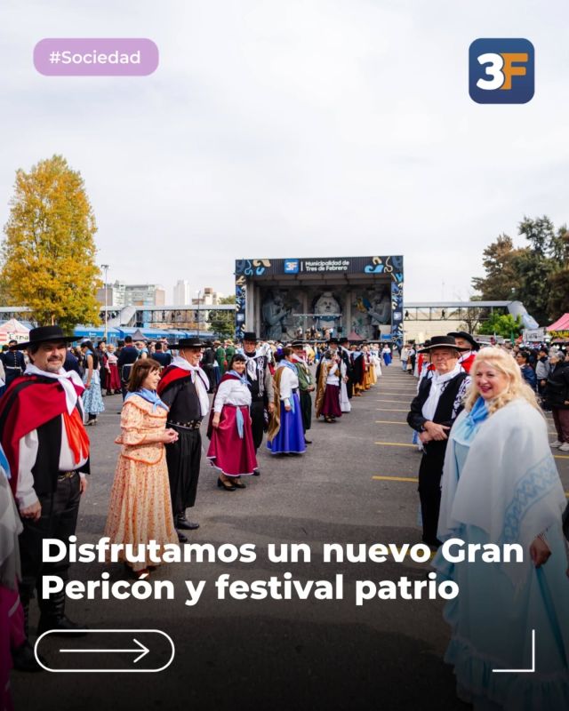 La Patria se celebra mejor juntos 🇦🇷💃

Pasamos un hermoso 25 de mayo junto a todos los vecinos y familias que se acercaron al Playón Municipal de #Caseros en este nuevo Gran Pericón.

La tradición marcó esta jornada de feria, shows en vivo con ritmos típicos de nuestra cultura y los mejores sabores de la gastronomía argentina. Pero las estrellas como siempre fueron más de 100 parejas que nos deslumbraron con danza folklórica.

Te esperamos hasta las 23.30 h para seguir esta fiesta junto a vos. ¡Viva la Patria! 🩵