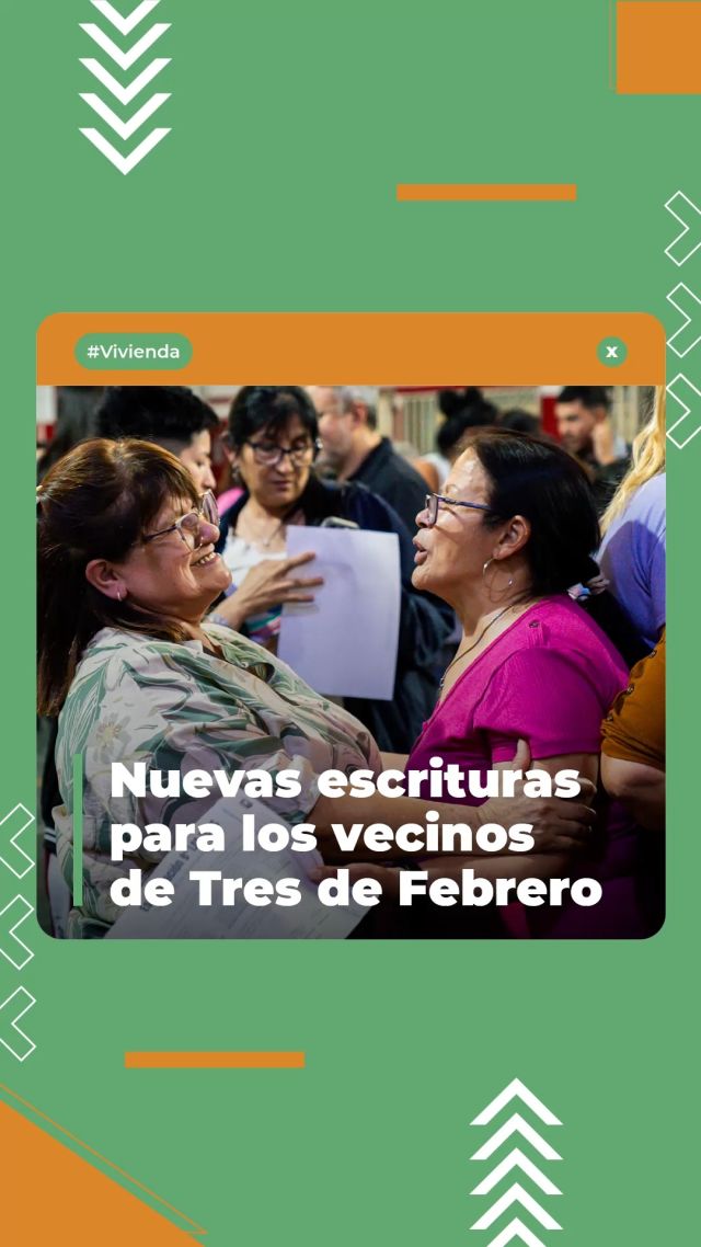 Muy cerca de lograr aquello tan soñado 🏡❤️

Gracias a nuestro plan de regulación dominial que llevamos adelante para acompañar a cada vecino en la búsqueda de su escritura, hoy estamos más cerca de cumplir los sueños de familias del barrio Las Tejas de #Ciudadela.

Avanzamos al próximo paso poniendo en marcha el envío de los expedientes a la Escribanía General de Gobierno en La Plata y, ahora ¡a esperar el acto de firma de escrituras!

Muy felices compartir cada etapa de este sueño juntos y así brindar más seguridad jurídica a las familias de #TresDeFebrero 🙌