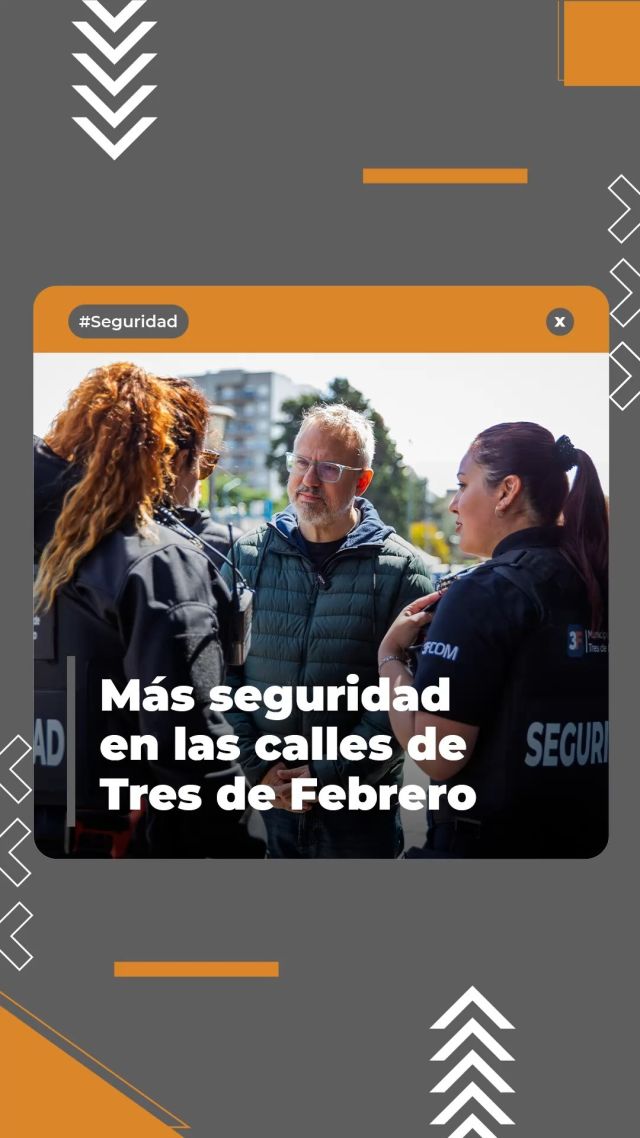 ¡Un paso firme contra la inseguridad! 👮‍♂

En #TresDeFebrero sumamos acciones concretas para que los vecinos y comerciantes estén más seguros y cuidados. Por eso, incorporamos agentes municipales que patrullan a pie las zonas comerciales y de alta circulación. Cada uno de ellos cuentan con la capacitación, el profesionalismo y el equipamiento necesario para brindar prevención y cercanía.

La inseguridad es una preocupación real y desde la Muni la enfrentamos con hechos: más presencia en los barrios y más tranquilidad para nuestra comunidad.