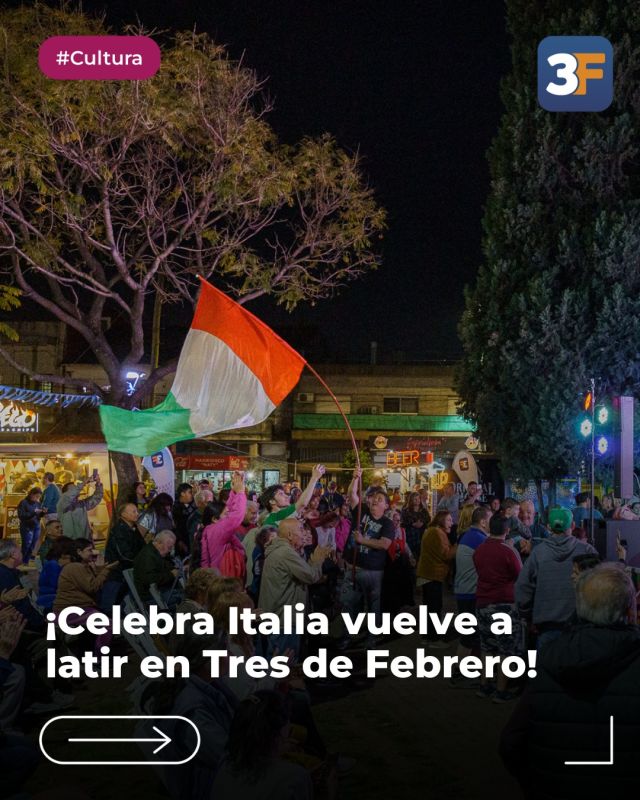 ¡Tres de Febrero se viste de verde, blanco y rojo! 🇮🇹 🎉

Llega una nueva edición de Celebra Italia, la clásica celebración que revive la cultura y las tradiciones italianas en #TresDeFebrero. Durante tres días, la Plaza Murialdo de #VillaBosch se transformará en una auténtica fiesta tricolor con comidas típicas, música en vivo, bailes tradicionales y muchas actividades para disfrutar en familia. 

📅 Viernes 31 de octubre de 19 a 00 h
📅 Sábado 1º y domingo 2 de noviembre de 11 a 00 h 

Te esperamos para disfrutar de una propuesta cultural única que celebra nuestras raíces y la alegría de encontrarnos. ¡No te lo podés perder! 💚🤍❤️

👉 Toda la información en: www.tresdefebrero.gov.ar/3fcelebraitalia
