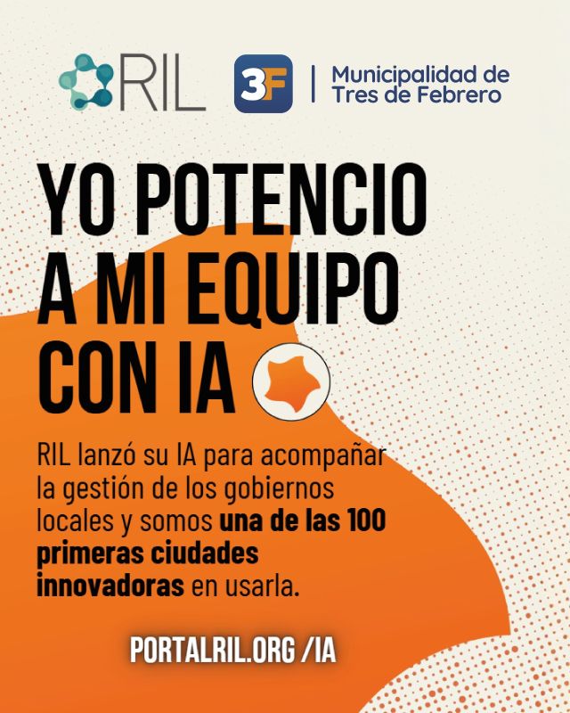 🌎 Nos sumamos al Desafío IA 10MIL, una iniciativa impulsada por la @redinnovacionlocal con el apoyo de Google, que busca acercar la inteligencia artificial a 10.000 funcionarios públicos de toda América Latina.

💡 La IA de RIL fue diseñada especialmente para gobiernos locales: una herramienta que entiende los desafíos de la gestión pública y ayuda a planificar, analizar y tomar decisiones de manera más eficiente.

Desde #TresDeFebrero, asumimos el compromiso de promover la innovación y la transformación digital, formando parte de esta red de ciudades que aprenden, colaboran y lideran el cambio.

🤝 #DesafíoIA10MIL #InnovaciónPública #GobiernosLocales #RILGlobal