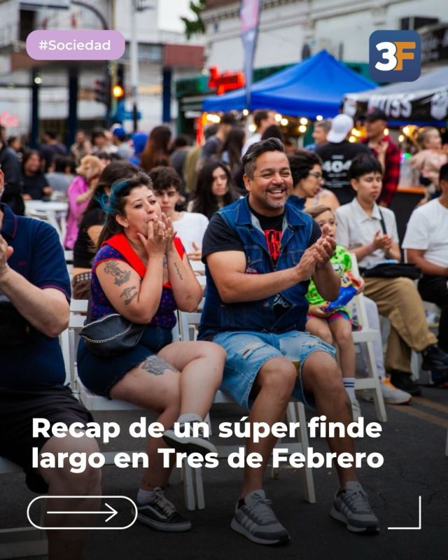 ¡Los fines de semana se viven mejor en #3F! 💯🎊

La alegría se encendió en #TresDeFebrero luego de un finde largo a pura fiesta, actividades, cumpleaños y ferias. Desde #SaénzPeña a un triple evento en Caseros, diciembre comenzó con todo y nos regaló increíbles momentos junto a amigos y familia.

Mientras algunos vecinos recorrían otra gran Expo Vinilos en la Plaza de la Unidad Nacional, paseaban por el 3F Celebra Latinoamérica de la Feria D´Gustar en el Playón o celebraban el segundo cumpleaños del Museo del Fitito, otros sentían el verdadero rock junto a la sexta edición de la Fiesta de la Birra en SaénzPeña.

Felices de vivir tan lindos momentos juntos y más que agradecidos con todos los que se sumaron a cada propuesta. ¡A seguir disfrutando lo que resta de un gran año! 🥂