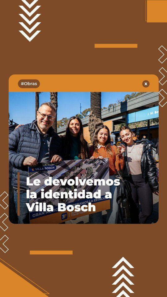 Una gestión que cumple sus promesas 🚂🤝

Lo que comenzó como un sueño ahora es una realidad, y ¡la Estación de Villa Bosch vuelve a pertenecer a los vecinos del barrio! Nos emociona volver a entrar juntos a este espacio histórico llenos de ganas de verlo mejorar y alzarse nuevamente como el emblema tresfebrerense que es para todos nosotros.

Con dedicación, compromiso y muchísimo trabajo, superamos toda traba burocrática y logramos cumplir con el barrio. Pero este no termina acá, no vamos a dejar de trabajar hasta que este casco histórico recupere toda su identidad y belleza.

¡Bosch y su estación vuelven a ser uno! 🫶
