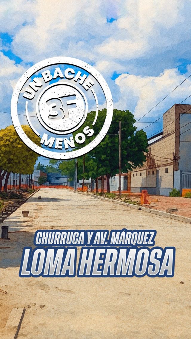 Churruca se renueva de punta a punta ✅🚧

Estamos llevando adelante la repavimentación integral de la calle Churruca en #LomaHermosa. La obra que realizamos junto a Nación abarca el tramo entre Av. Bernabé Márquez (Ruta 4) y Av. Eva Perón (Ruta 8), con más de 20 mil m² de nueva calzada que mejorará la circulación y la seguridad vial.

También se realizan tareas de reconstrucción de cordones, veredas y rampas, puesta en valor de los sumideros, nueva demarcación vial y cartelería renovada. 

¡Cada obra es un paso más hacia un #TresDeFebrero mejor!