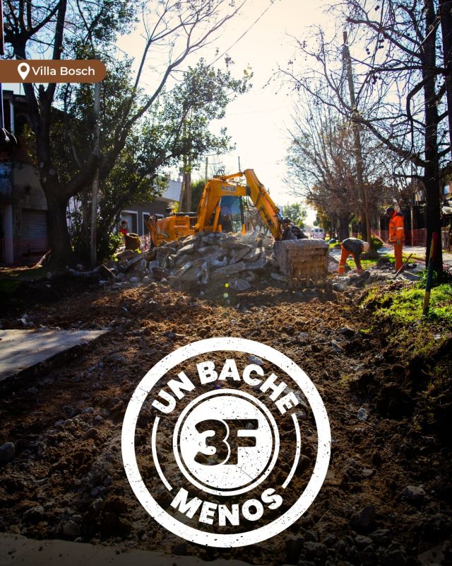 ¡Bosch se renueva con más “baches menos”! 👷💪

Nuestro intensivo Plan de Obras 2025 sigue recorriendo todos los barrios de #TresDeFebrero y, estas semanas, volvió a ser el turno de #VillaBosch. Te mostramos esta nueva ronda de trabajos de desmonte y hormigonado que realizamos en las calles de tu localidad:

🚧General López y Pastor Luna, #VillaBosch
🚧San Ramón y La Cautiva, #VillaBosch
🚧San Ramón y Santos Vega, #VillaBosch
🚧La Cautiva y José Hernández, #VillaBosch

¡Más obras para que vivas mejor en tu barrio!