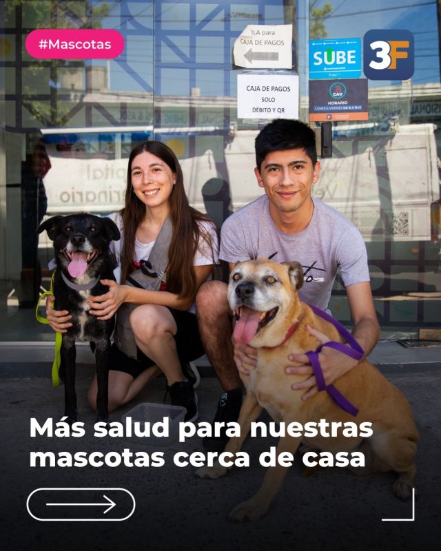 Las mascotas también son parte de la familia 🐾🐕🐈

Cuidarlas es una elección de amor y también un derecho de cada vecino. Por eso, cada semana el Hospital Veterinario Móvil recorre los barrios de #TresDeFebrero y acerca atención veterinaria gratuita para que cada familia pueda cuidar a sus mascotas cerca de casa.

En esta ocasión, acompañamos en #LomaHermosa a quienes todos los días eligen proteger y querer a sus animales con esterilizaciones de perros y gatos, vacunación antirrábica y desparasitación.

✅ Recordá que las jornadas no requieren turno previo y se suspenden por lluvia.

Conocé más información en 👉www.tresdefebrero.gov.ar/mascotasde3f