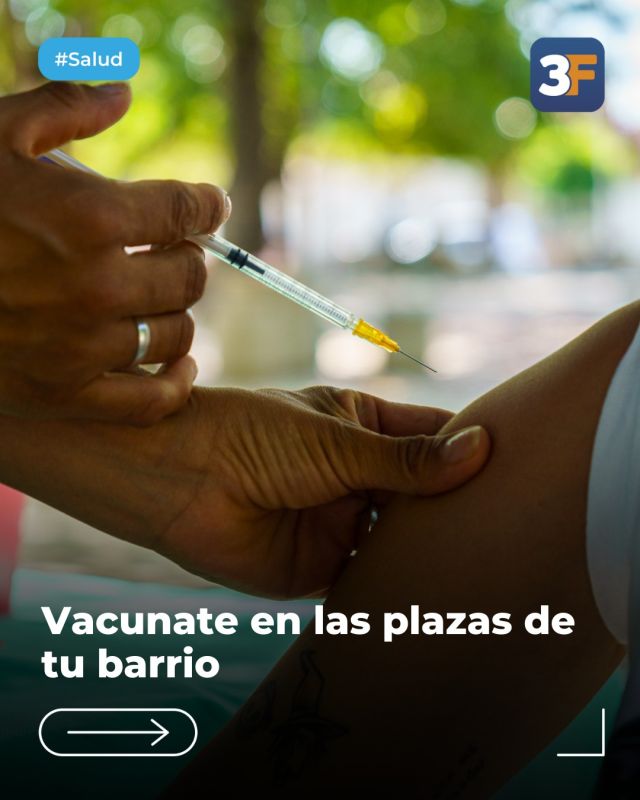 Ponemos el brazo 💪💉

Tu bienestar es nuestra mayor prioridad, por eso trabajamos para que cuides tu salud y la de tu familia cerca de casa. Acercate sin turno previo a las plazas de tu barrio para completar el calendario de vacunación y fortalecer tu organismo durante cada etapa de la vida. 

✅ No te olvides tu carnet y DNI
☔ Se suspende por lluvia

Conocé el cronograma completo en 👉 bit.ly/PonemosElBrazo3F www.tresdefebrero.gov.ar/yopongoelbrazo