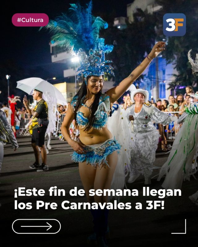 ¡Llega la fiesta de los barrios! 🎭🎉

¡Ya se empieza a palpitar la llegada de los Carnales! Este viernes 6 y sábado 7 de febrero, de 20 a 3 h, sumate a la alegría de los Pre Carnavales 2026 que se harán en los barrios de #Caseros, #VillaBosch, #MartínCoronado, #SantosLugares, #Ciudadela y #SáenzPeña.

Disfrutá en familia dos noches llenas de música con las mejores murgas locales, shows en vivo y mucho baile en #TresDeFebrero💃🥁

⚠️ Tené en cuenta que habrá cortes de calles. 

Conocé la grilla completa 👉 www.tresdefebrero.gov.ar/carnavales3f