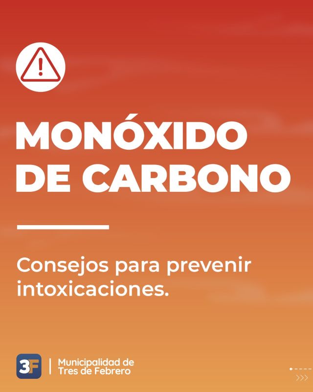 ¡Con la llegada del frío es fundamental cuidarnos entre todos! ❄️🏠

El monóxido de carbono es invisible, no tiene olor ni sabor, pero puede ser mortal. Por eso, ahora que prendemos la calefacción, te compartimos estos consejos clave para prevenir intoxicaciones y proteger a tu familia.

🔍 ¿Qué podés hacer?
✔️ Mantené los ambientes ventilados
✔️ Controlá estufas, hogares, termotanques, braceras, calefones y hornallas
✔️ No duermas con calentadores de gas encendidos
✔️ Revisá que la llama siempre sea azul

Ante cualquier emergencia, comunicate al 107 (Emergencias Médicas), 100 (Bomberos), 103 (Defensa Civil) o al 911.