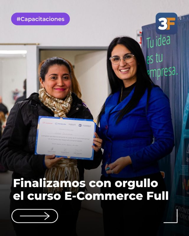 ¡Cerramos una nueva edición del curso E-Commerce Full! 📦💻

Durante cinco clases presenciales y virtuales, los vecinos aprendieron herramientas claves para vender online, potenciar marcas, diseñar estrategias digitales y abrir nuevas oportunidades laborales.

Finalizamos este curso con la entrega de diplomas en un gran encuentro donde celebramos todo lo aprendido. Gracias al Centro de Desarrollo Emprendedor y a quienes se sumaron a seguir creciendo.

¡Seguimos apostando a la formación como motor del crecimiento y generador de empleo!
