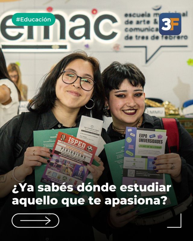 ¡Conocé dónde construir tu futuro profesional! 📚🎓

Una nueva edición de la Expo Universidades llega a #TresDeFebrero para ayudarte en la elección de tus estudios junto a distintos institutos, terciarios y universidades en los que podrás formarte para aquello que te interesa y apasiona.

Te esperamos este miércoles 13 de agosto, de 11 a 19 h, con muchos stands, charlas, talleres, orientación vocacional y formación de oficios en la EMAC (Av. Urquiza 4750, #Caseros).

¡Te acompañamos siempre en el camino hacia tu futuro profesional!

👉 Conocé toda la información en www.tresdefebrero.gov.ar/expouniversidades