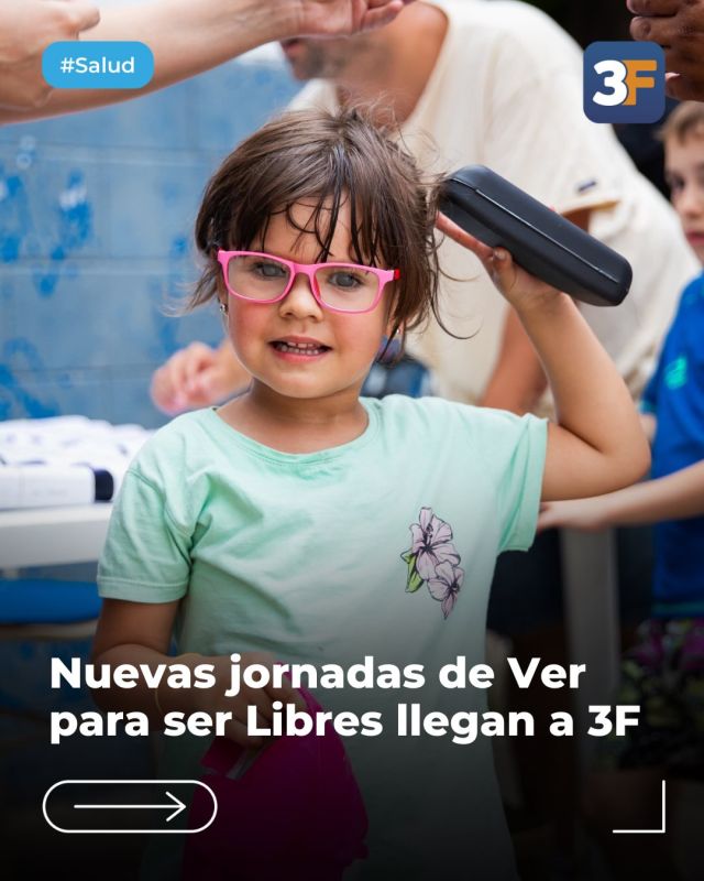 Comprometidos con la salud visual de nuestros chicos 👓🧑‍🏫

Junto al Ministerio de Capital Humano de la Nación, acercamos las jornadas de Ver para ser Libres a cada barrio para que los vecinitos comiencen las clases viendo mejor. Todos los operativos son sin turno previo y con entrega de lentes en el momento con la graduación que necesiten.

Ya realizamos más de 619 controles y entregamos más de 460 anteojos. ¡Porque ver bien también es aprender mejor!

👉 Deslizá y conocé el cronograma. Además, tenés más información en: www.tresdefebrero.gov.ar/3fcuidatusalud