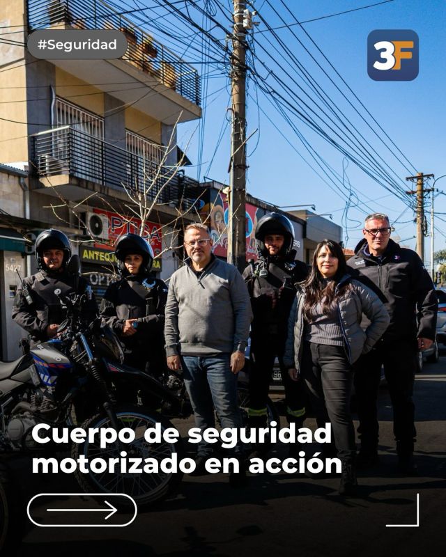 Refuerzo para protegerte 🏍️👮🏼

Ya recorren nuestras calles las nuevas motos del cuerpo municipal motorizado, listas para actuar en conjunto con el fin de cuidarte y prevenir el delito en cada rincón de #TresDeFebrero.

Con agentes capacitados y equipados con chaleco antibalas, armas Byrna, esposas, tonfa y gas pimienta, reforzamos el patrullaje y damos respuestas rápidas para que vos y tu familia vivan con más tranquilidad.

Mientras algunos miran para otro lado, acá enfrentamos al delito con decisión. ¡Ahora más rápidos para llegar y firmes para actuar!