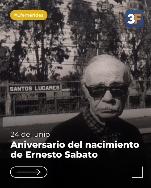 ¡Celebramos el nacimiento de Ernesto Sabato! 👤🙌

Un 24 de junio de 1911 nacía uno de los escritores más influyentes de nuestra historia. Autor de obras inolvidables como “El túnel” o “Sobre héroes y tumbas”, Sabato se consolidó como uno de los máximos exponentes de la literatura argentina del siglo XX.

Pero también dejó huella en #TresDeFebrero, más precisamente en Santo Lugares, donde vivió durante más de 60 años y eligió formar su hogar. Hoy, su casa sigue en pie como museo, abierta al público, cargada de libros y recuerdos.

Te invitamos a visitar la Casa Museo Ernesto Sabato (Ernesto Sabato 3135, #SantosLugares) recorrer su historia y redescubrir junto a sus nietos a este gran pensador que hizo del barrio su lugar en el mundo

👉 Enviá un WhatsApp al 11 3614 -9927 y reservá tu lugar en las visitas guiadas