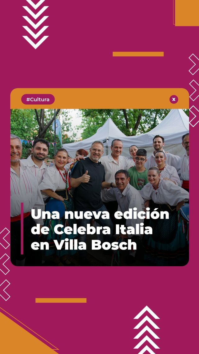 Un poco de lo que fue Celebra Italia 2025 🇮🇹 🤩

Recordamos lo buena que estuvo la nueva edición de #CelebraItalia, un encuentro lleno de sabor, tradición y comunidad en la Plaza Murialdo en #VillaBosch 🎉

Vivimos un fin de semana inolvidable donde la música y el baile tradicional nos contagiaron de la alegría italiana, mientras nuestros emprendedores de #TresDeFebrero nos deleitaron con los más exquisitos platos regionales.

¡Gracias a todos por hacerlo posible! ¡Nos vemos en la próxima fiesta italiana!