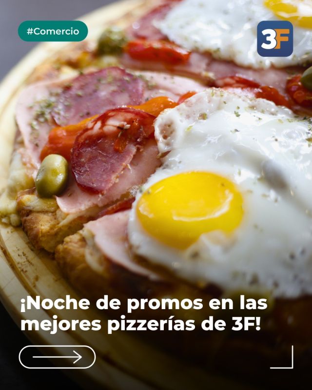 Viernes de pizza en #3F 🍕👨‍🍳

Como parte de una iniciativa para brindar aún más apoyo a la gastronomía local, te traemos la primera edición de Pizza de Barrio. Un clásico que nunca falla al que le dedicamos un día especial lleno de descuentos y promociones.

Te esperamos este viernes 12 de diciembre, desde las 20 h, para disfrutar del menú más elegido del mundo en tus comercios favoritos de todo #TresDeFebrero.

👉 Si querés sumar tu negocio o conocer más sobre esta propuesta ingresá a: www.tresdefebrero.gov.ar/3fgastronomicos