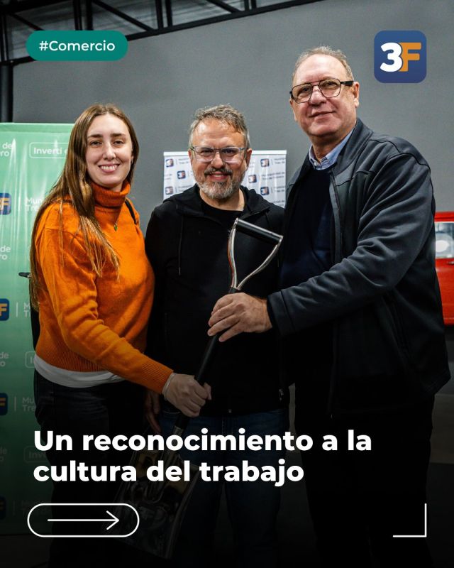 En Tres de Febrero el trabajo brilla✨🏆

En una gran jornada en el Museo del Fitito, reconocimos con la Pala de Oro y de Plata a aquellas empresas y emprendedores más destacados de #3F que inspiran con esfuerzo, innovación y compromiso productivo.

🌟 Pala de Oro: Noly
🏭 Empresa Destacada: Motomecánica Argentina MMA
📈 PyME destacada: Dharma
🏪 Trayectoria comercial: La Tienda Perachino
🤝 Cultura del trabajo y el esfuerzo: Volturno
💡 Innovación: Cachafaz
📲 Tecnología: IPESA
⚡ Energía y sustentabilidad: Sistemas Energéticos

Además, presentamos el Programa Proveedores 3F, una iniciativa que busca generar vínculos entre comerciantes y fomentar el desarrollo económico local.

En #TresDeFebrero demostramos que cuando el Estado acompaña a quienes producen y generan empleo, el trabajo crece y se fortalecen las oportunidades.