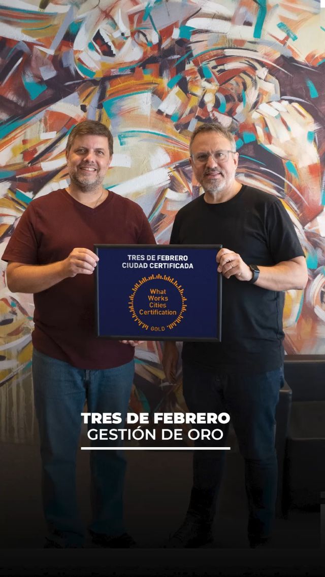Medalla dorada para el gran equipo que somos 🥇🤩

Una buena gestión siempre da sus frutos, y en #TresDeFebrero ¡vamos por el camino correcto! Por eso, nos llena de orgullo compartir un nuevo logro como lo es la certificación internacional Oro otorgada por @bloombergdotorg .

Esto nos ubica entre las primeras 100 ciudades de América en gobernar con datos y evidencia para potenciar servicios, programas y recursos con el fin de mejorar la vida de los vecinos. ¡A seguir construyendo un futuro aún más brillante!

#WhatWorksCities

Más información sobre nuestros avances 👉 bit.ly/CertificacionWWC2025