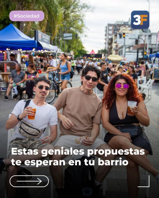 ¡Qué planazo de finde largo en 3F! 😁😎

El finde XXL arrancó con todo en la Fiesta de la Birra y Celebra Latinoamérica, y hoy domingo 7 volvemos con más música, sabor y alegría para todas las edades.

🍺 La última Fiesta de la Birra del año en Plaza M. Moreno (Av. América y Ameghino, #SáenzPeña) desde las 12 h hasta la 01 h con foodtrucks, cervecerías locales y un ambiente de celebración que se renueva.

🌎 Celebra Latinoamérica en el Playón Municipal (Alberdi y Medina, #Caseros) de 12 a 23 h con shows en vivo, gastronomía, artesanos y actividades para compartir en familia.

💿 Una nueva edición de la Expo Vinilos en la Plaza de la Unidad Nacional, de 11 a 20 h, te espera con una magnífica feria de vinilos, CDs y cassettes con DJs en vivo.

🚗 El Museo del Fitito cumplió dos años y lo celebra, de 15 a 19 h, con una imperdible fiesta con exposición de autos, recorridos y muchas sorpresas. 

Sumate y disfrutá cada una de nuestras propuestas 😜