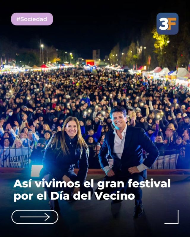 ¡Qué lindo celebrar juntos el Día del Vecino en #TresDeFebrero! 🎉

Este fin de semana vivimos una gran fiesta en el Playón Municipal junto a vecinos y familias que se acercaron a disfrutar de una jornada llena de música, gastronomía y propuestas para todas las edades.

Con la feria D’Gustar, los emprendedores locales, los artesanos y cada persona que se sumó, compartimos un encuentro que reflejó lo mejor de #3F.

Gracias a todos los que fueron parte de esta celebración ❤️