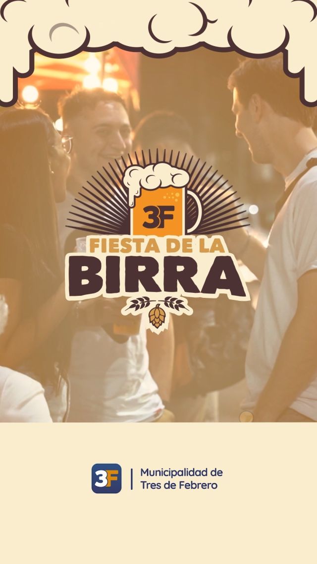 Viví tu finde a pura birra y música 🍻🎸

Los grandes cerveceros de #TresDeFebrero no decepcionan jamás y nuevamente animan el fin de semana con una cuarta edición de la Fiesta de la Birra en Rosetti y Blvd. San Martín, #CiudadJardín.

Acercate este sábado 13, de 12 a 00 h, y domingo 14 de septiembre, de 12 a 23 h, para disfrutar juntos de la mejor cerveza artesanal, gastronomía y una grilla repleta de artistas increíbles, esta vez, de la mano de Leo García.

⚠️ Recordá que debido al evento, no se podrá estacionar sobre la calle De los Aromos, entre Zanni y Blvd. San Martín, desde las 18 h del viernes 12 a las 4 h del lunes 15 de septiembre.

👉 Conocé toda la información en: www.tresdefebrero.gov.ar/fiestadelabirra3f