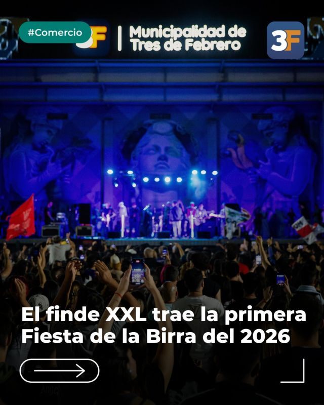 El regreso más esperado: Fiesta de la Birra 7 🍺✨

Lo bueno se hace esperar y mientras nuestros vecinos disfrutaban sus vacaciones, en #TresDeFebrero nos preparábamos para que la primera Fiesta de la Birra del 2026 sea una experiencia tan mágica como las demás.

Comenzá el finde XXL de la mejor manera y acercate el sábado 21 y domingo 22, de 12 a 01 h, al Playón Municipal de #Caseros para disfrutar de grandes tributos en vivo, feria, foodtrucks y las mejores cervezas artesanales para degustar. 

🍻 Recordá que hasta el domingo 22 también podés aprovechar los descuentos en pintas, tragos y gastronomía por San Patricio. Comercios adheridos 👉 www.tresdefebrero.gov.ar/compraen3f

🎸 Conocé todo sobre el evento en: www.tresdefebrero.gov.ar/fiestadelabirra