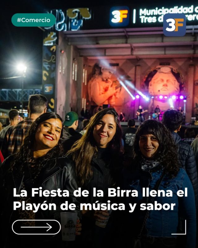 El mejor plan para tu finde está en #3F 🍻🎸

¡La Fiesta de la Birra nunca decepciona! Este finde largo lo arrancamos con grandes tributos en vivo, buena gastronomía y los mejores sabores artesanales de los cerveceros de #TresDeFebrero.

Pero esto aún no termina y queremos que vos seas parte. Vení a disfrutar este domingo 22, de 12 a 01 h, de más música, comidas, pintas y artesanías en el Playón Municipal de #Caseros.

¡No te lo pierdas! ✨

👉 Conocé todo sobre el evento en: www.tresdefebrero.gov.ar/fiestadelabirra
