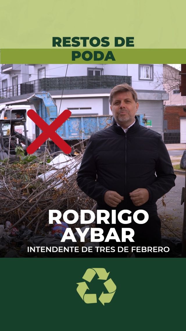 ¿Cómo sacar los restos de poda correctamente? 🌿✅

Para mantener nuestras veredas limpias y transitables, podés sacar hasta 15 bolsas o su equivalente en manojos atados (de hasta 50x80 cm) una vez por semana. La recolección es diurna, de lunes a sábados, y ayuda a que el servicio funcione mejor.

Acordate de que si superás ese volumen, vas a necesitar un servicio de recolección privado para retirarlos de tu puerta. ¡Mantener los barrios limpios es un compromiso que compartimos entre todos!🏡

👉 Encontrá más información en: www.tresdefebrero.gov.ar/higieneurbana