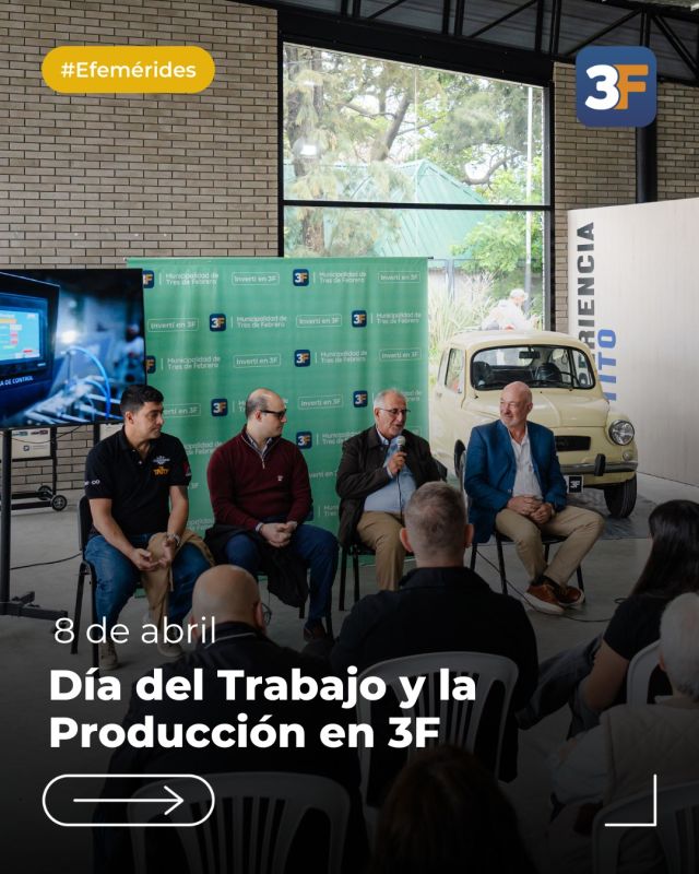 Un día para festejar nuestro legado y las posibilidades del futuro 🏭👏

Cada 8 de abril, celebramos el Día del Fitito y el Día del Trabajo y la Producción porque aquel primer vehículo producido en la Argentina no sólo marcó una generación sino que también comenzó el legado de #TresDeFebrero como un gran polo industrial.

Por eso, nos reunimos en el Museo del Fitito junto a empresas para ser parte de una charla a cargo de Daniela Ramos y el lanzamiento de la Pala de Oro 2026, un reconocimiento al referente industrial del año.

¡Gracias a todos por venir y acompañar este camino!