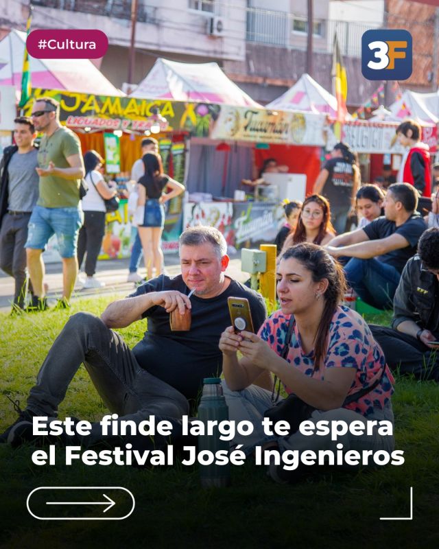Este finde largo, ¡hay festival! 🎪😊

Del viernes 21 al domingo 23 de noviembre, el Paseo de los Granaderos (Lincoln, entre Av. Alvear y Brandsen) se convierte en el corazón del Festival de #JoséIngenieros.

Aprovechá el fin de semana XXL con la mejor gastronomía, feria de artesanos locales, música y actividades recreativas para disfrutar de 10.30 a 23 h. Una propuesta ideal para compartir y disfrutar con familia y amigos. ¿Te lo vas a perder?

👉 Conocé todos los detalles del evento acá www.tresdefebrero.gov.ar/cultura