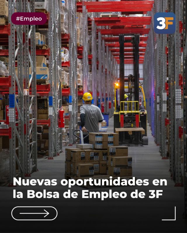 ¡Encontrá ese trabajo tan esperado! 💼📝

En #3F seguimos generando herramientas para que nuestros vecinos puedan insertarse en el mercado laboral o crecer aún más en su profesión. Por eso, nuestra Bolsa de Empleo te conecta con las búsquedas laborales activas de distintas empresas, comercios y organizaciones en todo el municipio.

Conocé más información y seguí todas las búsquedas activas en 👉 www.tresdefebrero.gov.ar/bolsadeempleo