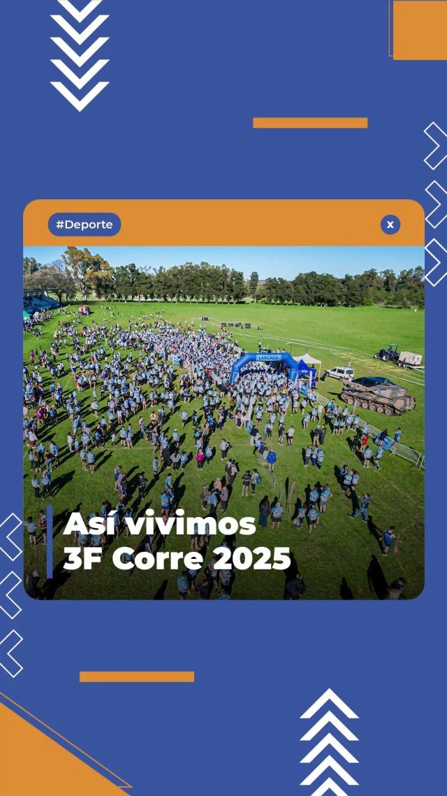 Esto fue 3F Corre Aventura 2025 🏃‍♀️🏅

Un nuevo año, un nuevo desafío y nuevamente lo superamos juntos. Esta edición del 3F Corre Aventura fue récord por tanta diversión y alegría que compartimos de la mano de los más de 5300 participantes que formaron parte de esta clásica carrera de #TresDeFebrero.

Gracias a todos los que, una vez más, hicieron posible este enorme evento al igual que a cada corredor que lleno con todas las energías para disfrutar un hermoso domingo al aire libre y disfrutando de un deporte saludable con amigos y familia.

¡Nos vemos en la próxima edición! 🫶