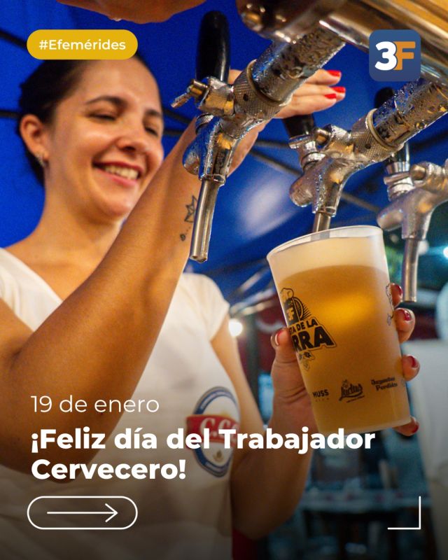 Celebramos el arte de la cerveza artesanal 🍻✨

Cada 19 de enero homenajeamos a quienes hacen historia con cada pinta, y más aún en #TresDeFebrero porque los trabajadores cerveceros son una parte fundamental de la industria, el comercio, la cultura y el empleo en nuestro municipio.

Por eso, su oficio y profesión es celebrada durante todo el año en cada edición de la Fiesta de la Birra, donde se vuelven protagonistas de un evento ya clásico en #3F pensado para compartir y disfrutar sabores, identidad y encuentro con todos los vecinos.

¡Gracias por potenciar la industria y la economía local como productores estrella! ¡Feliz día!